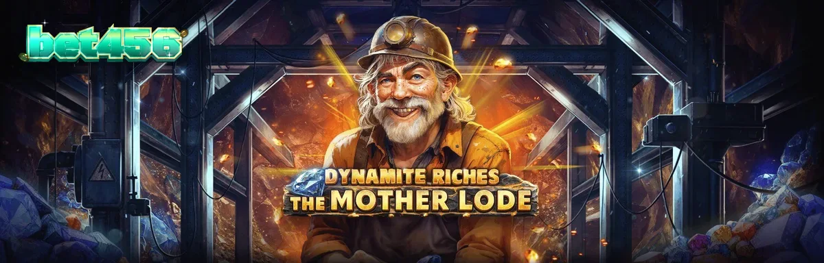 Interface do jogo Dynamite Riches The Mother Lode com símbolos de mineração